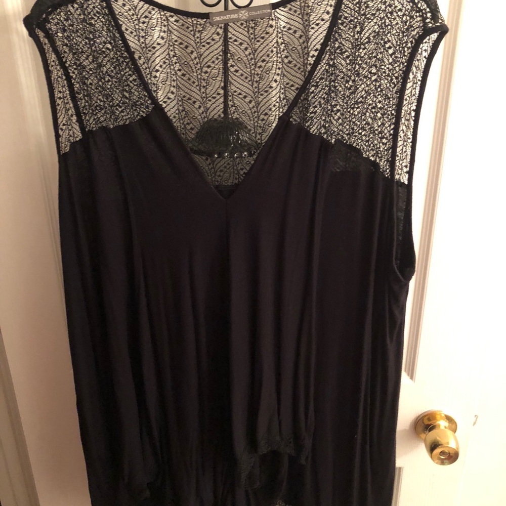 Soft and dressy black sleeveless top